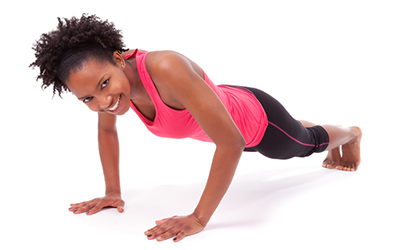 Woman Doing Pushups