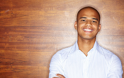 Student Smiling Confidently