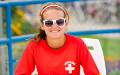 Female Student at Summer Job