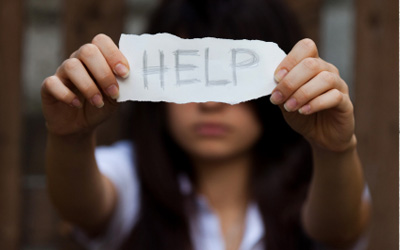 Young Woman Seeking Help